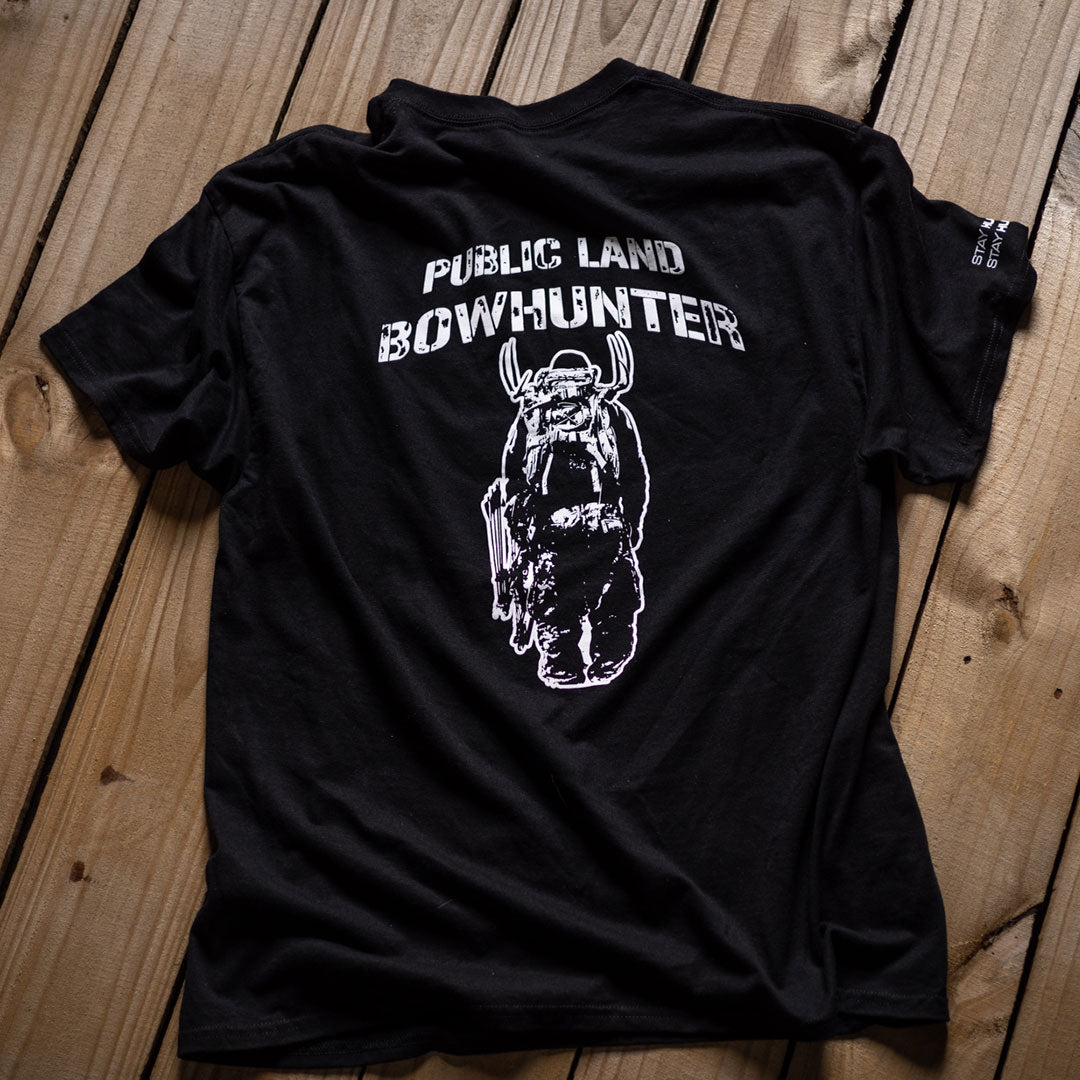 Public Land Bowhunter T-Shirt - Black