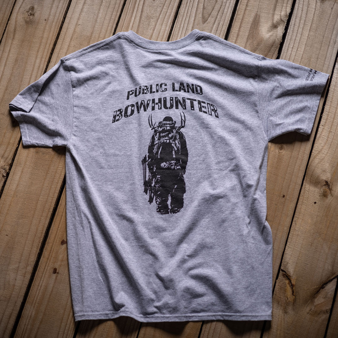 Public Land Bowhunter T-Shirt - Grey